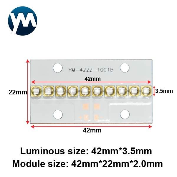 Line Light 30W UV LED Module Seamless Stitching 365nm 385nm 395nm 405nm