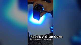 What is the curing effect of UV glue on this flashlight?